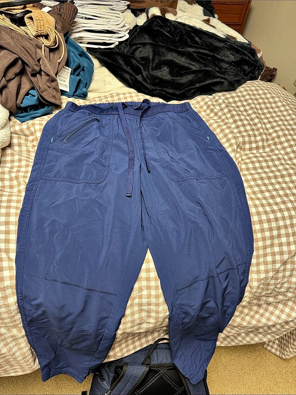 Blue Track scrub pants